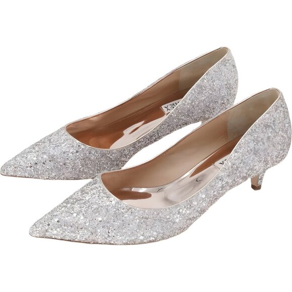 Badgley Mischka Madison II Champagne Glitter Pumps Women's US 8 - Picture 2 of 6